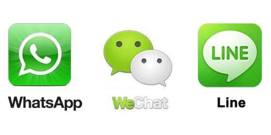 中日美大PK：Line、WhatsApp、WeChat誰更厲害？